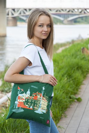 Torba materiałowa "Plac zamkowy" zielona