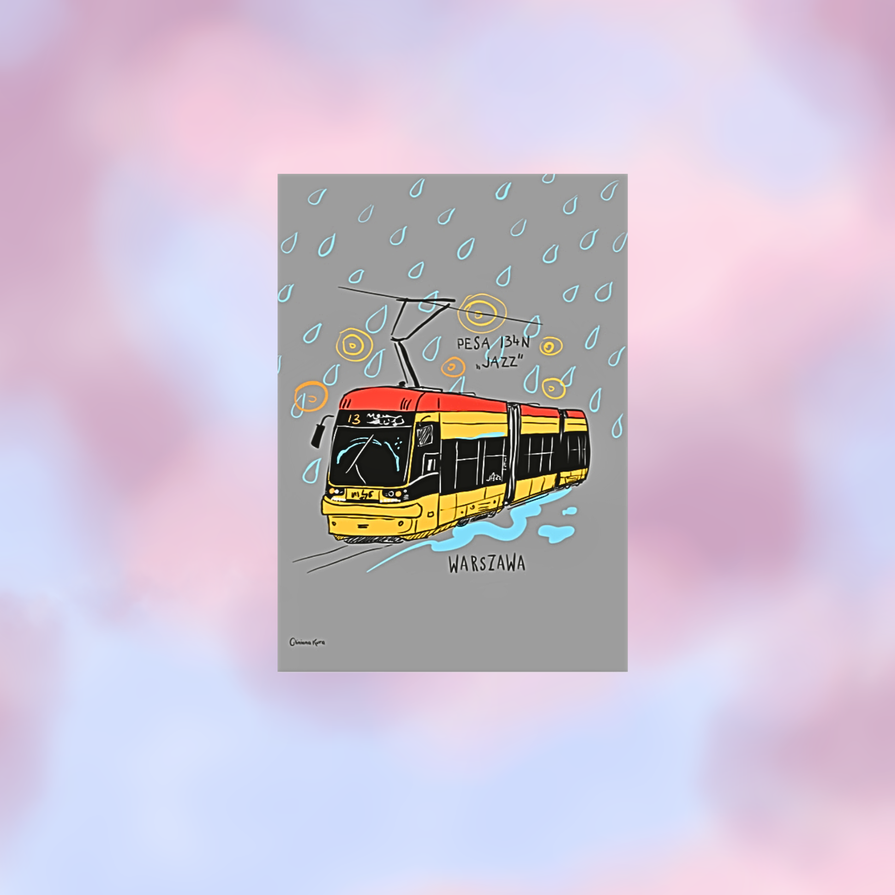 Plakat A4 Warszawskie pojazdy - różne warianty