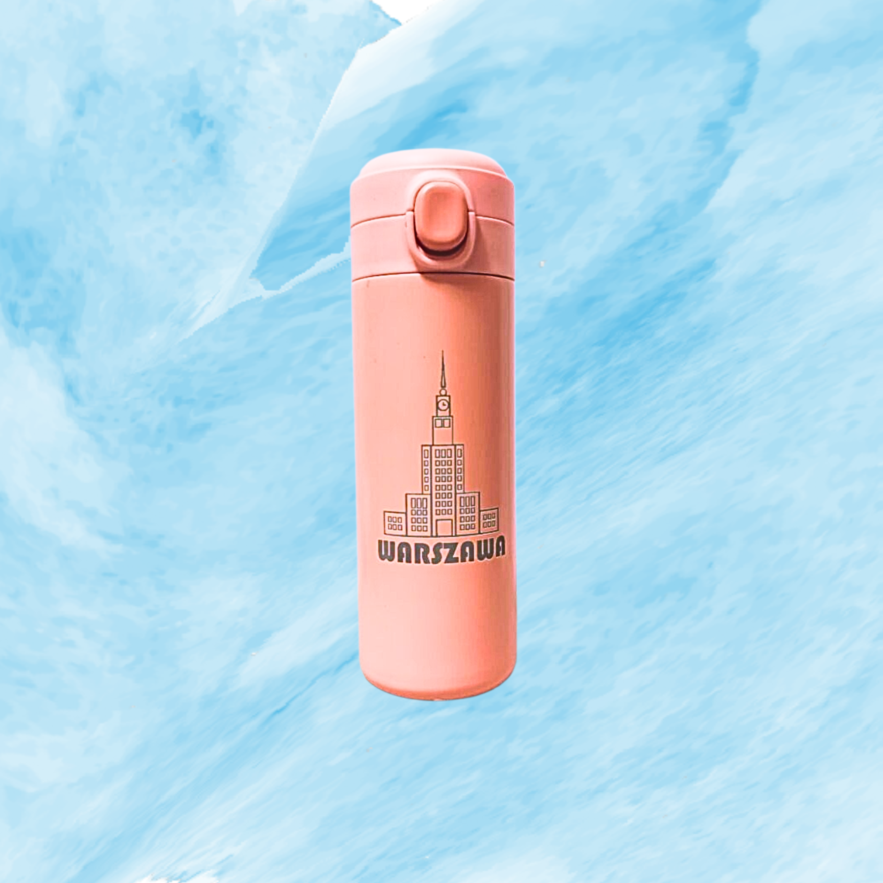 Kubek termiczny 420ml pudrowy różowy