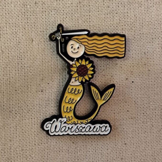 Pin Syrenka żółta