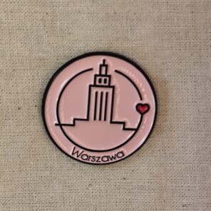 Pin warszawski różowy
