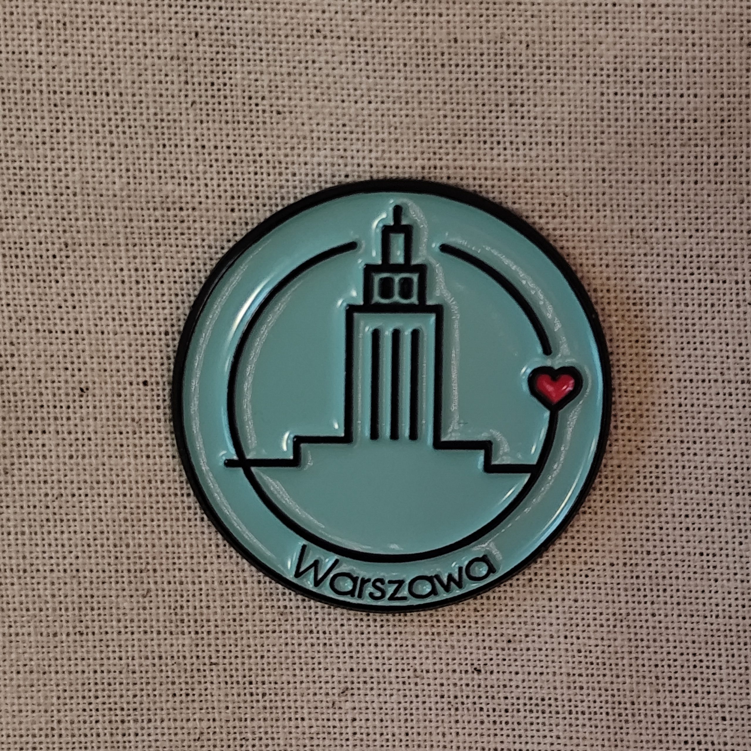 Pin warszawski miętowy