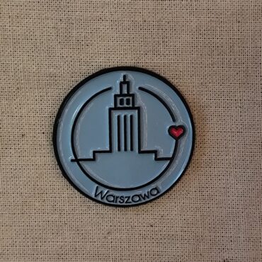 Pin warszawski niebieski