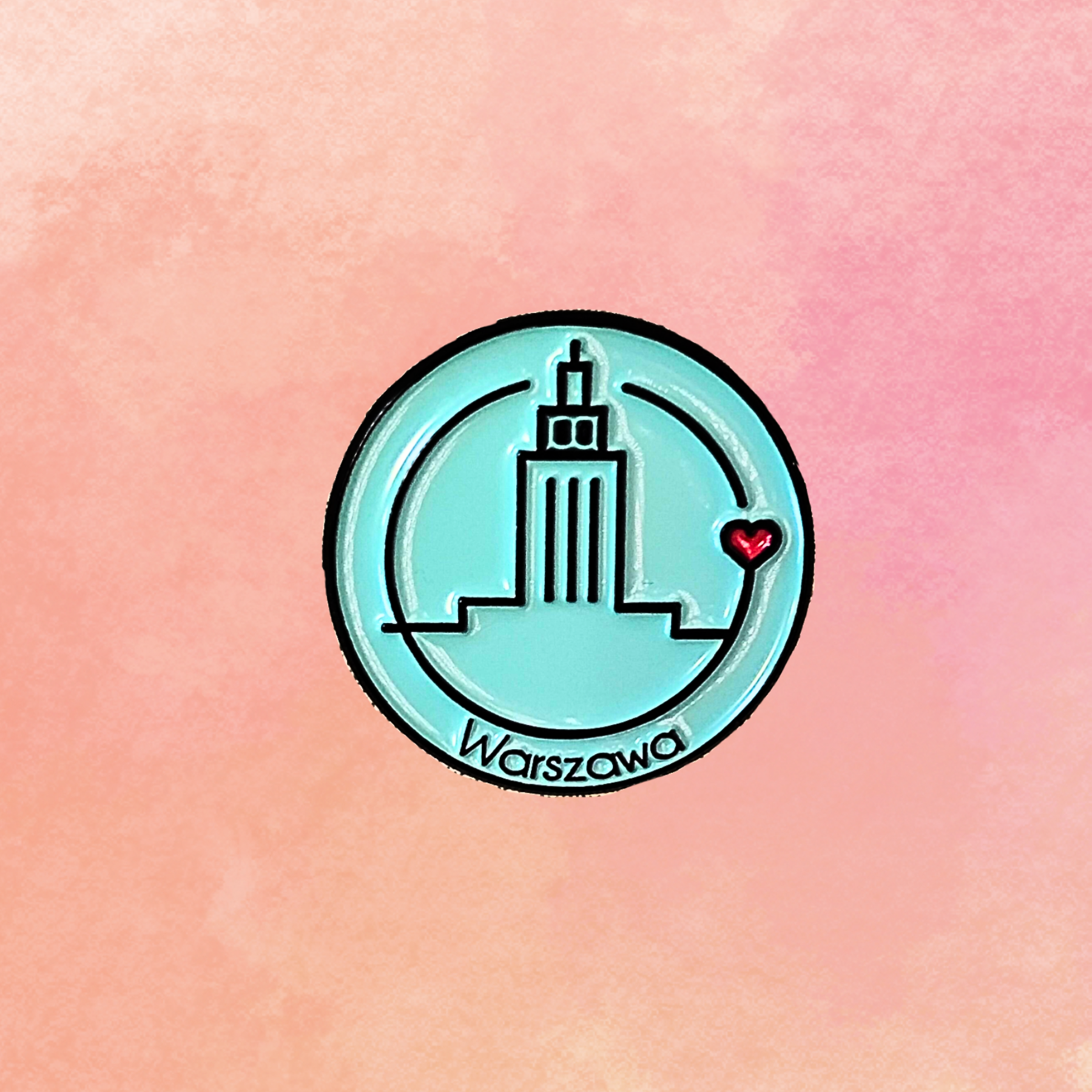 Pin warszawski miętowy