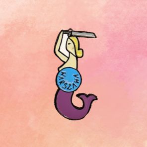 Pin Syrenka Warszawska kolorowa