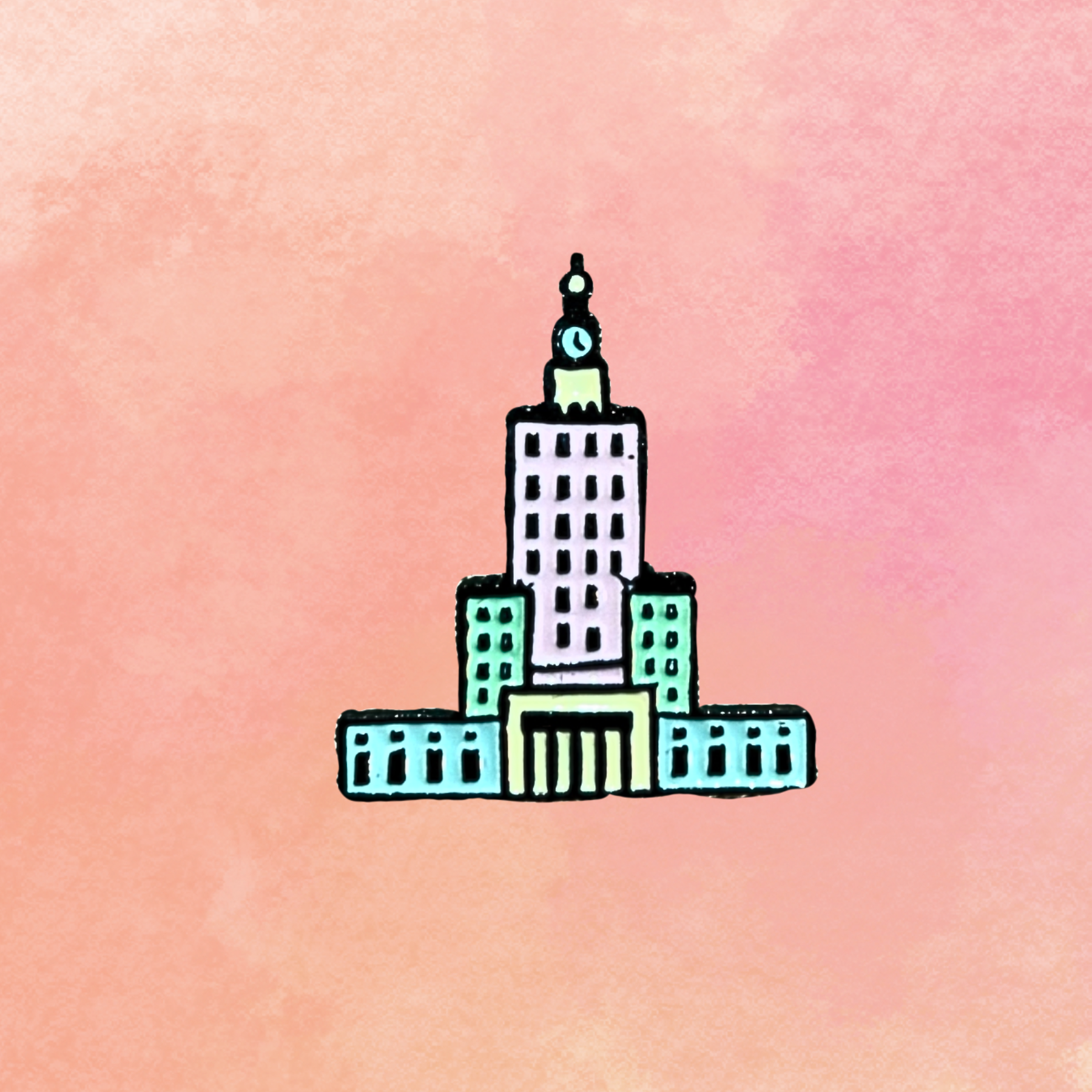 Pin - Pałac Kultury kolorowy