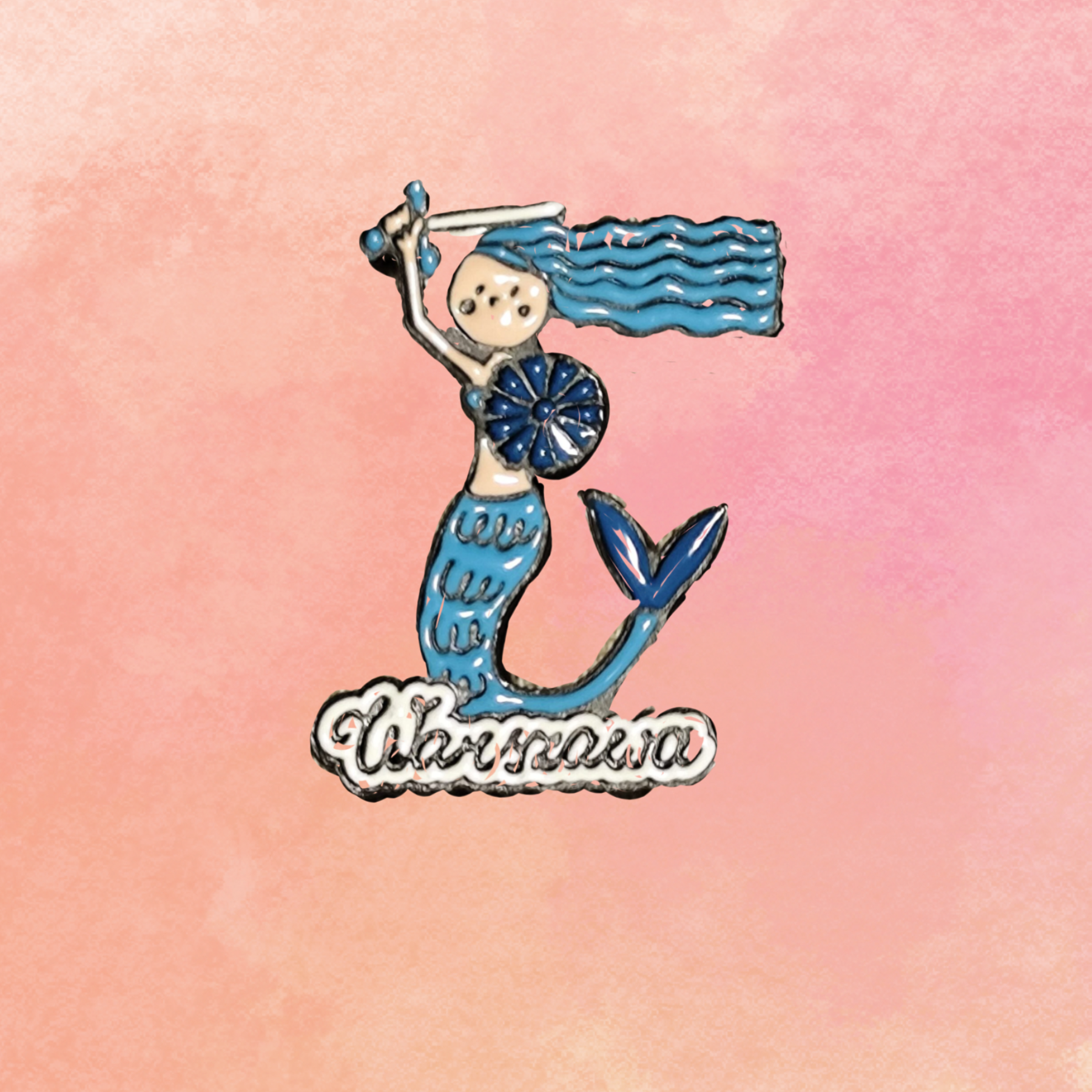 Pin Syrenka niebieska