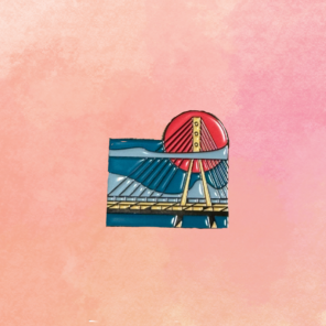 Pin z motywem Mostu Siekierkowskiego