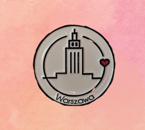 Pin warszawski biały