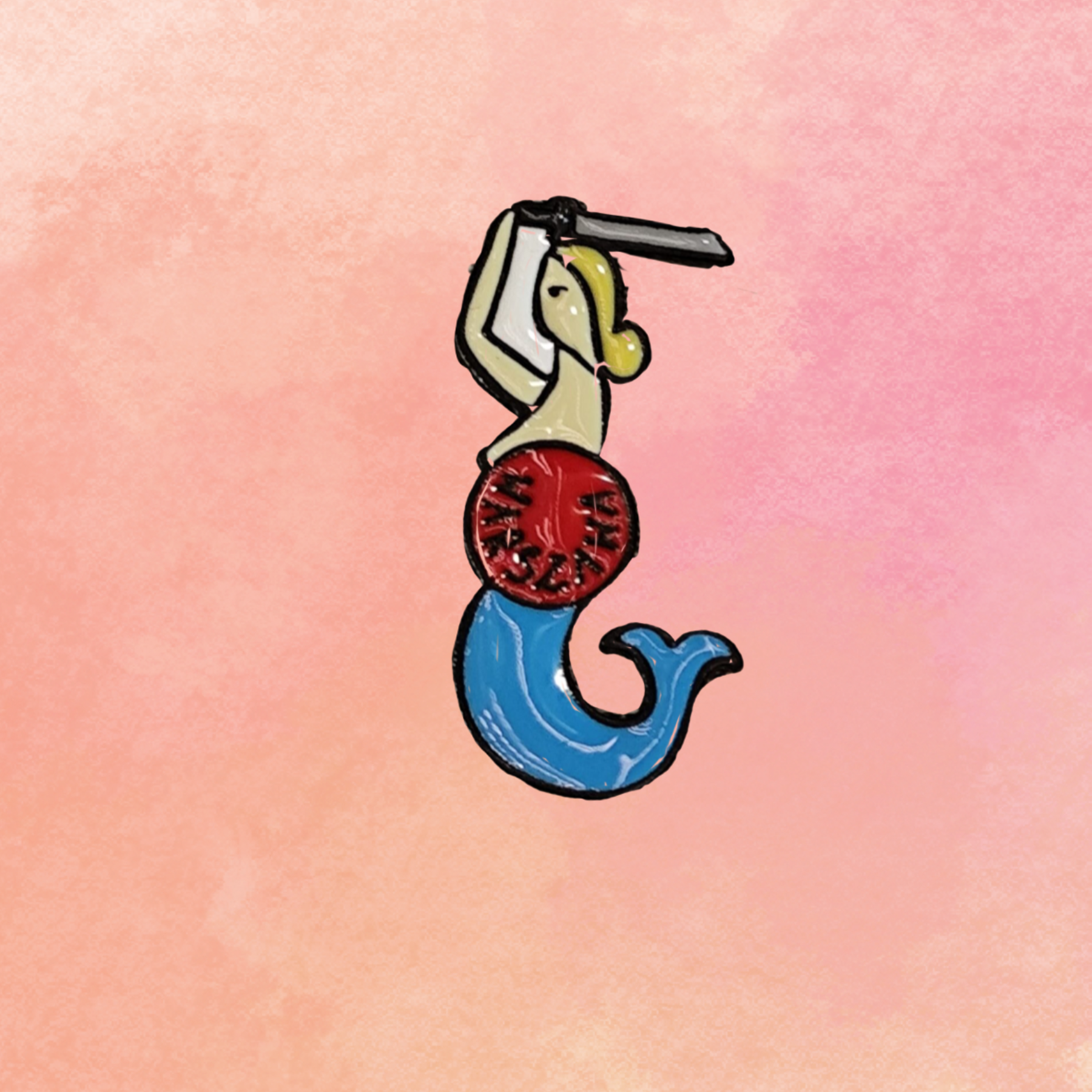 Pin Syrenka Warszawska kolorowa