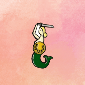 Pin Syrenka Warszawska kolorowa