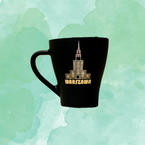 Kubek czarny ze złotym środkiem Pałac Kultury i Nauki